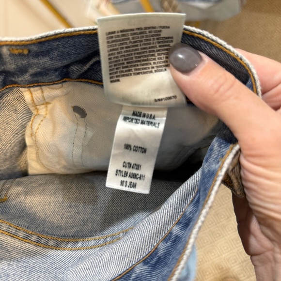 AGOLDE 90's Jean Mid Rise Loose Fit Destroyed Distressed Jeans Size 28 - Picture 8 of 10